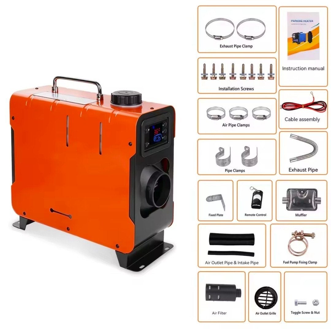 Diesel Standkachel 12V/24V 8KW met Afstandsbediening, Ophalen of Verzenden, Nieuw, Universele onderdelen