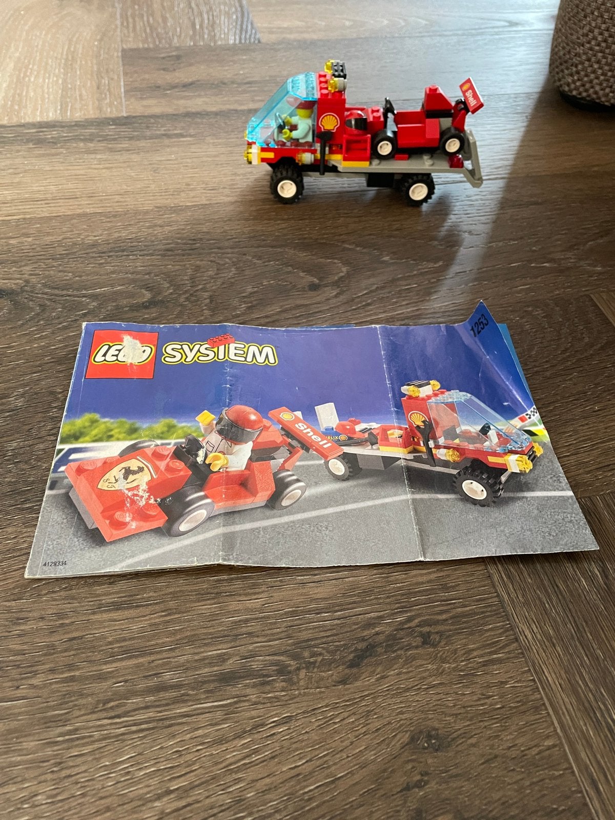 System lego: Shell raceautotransporteur 1253, Compleet, Gebruikt, Overige thema's, Lego