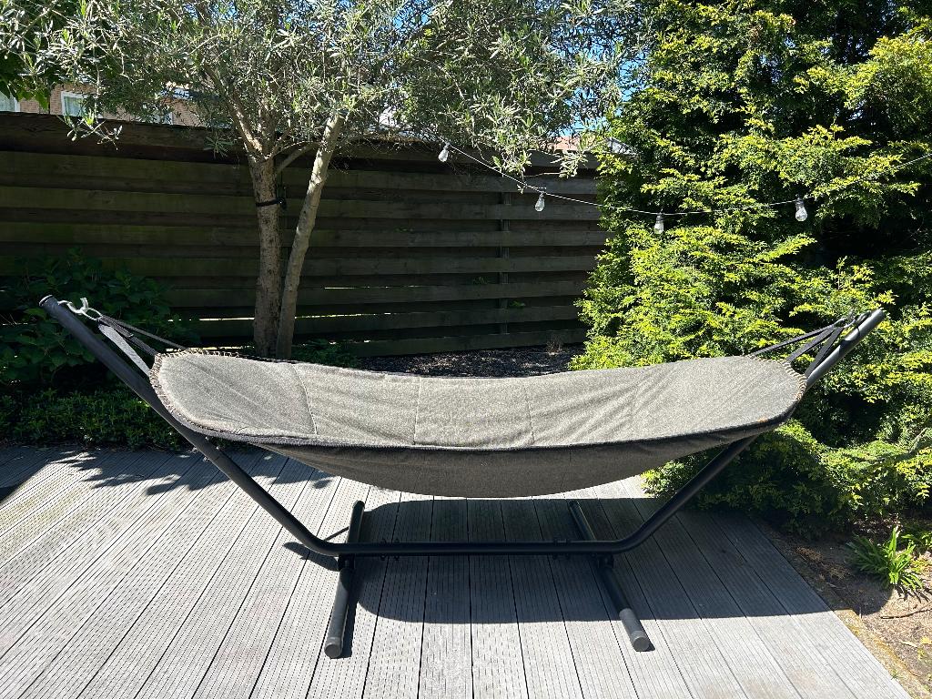 Hangmat Sack it, Ophalen, Zo goed als nieuw, Buiten, Met standaard