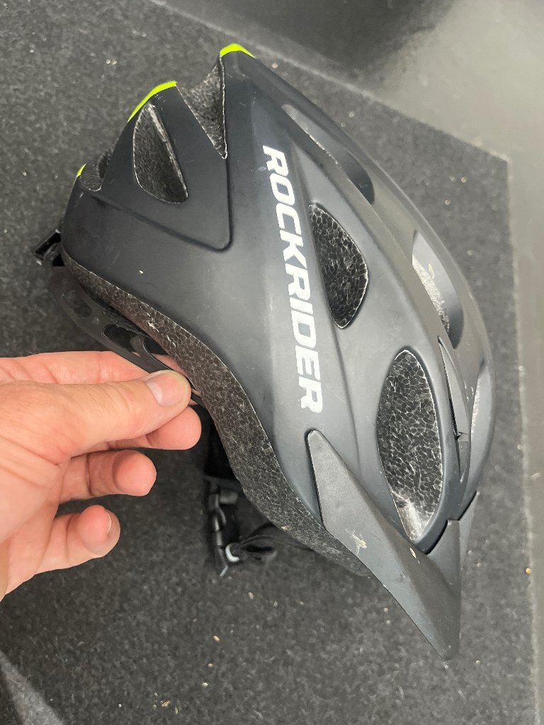 Rockrider Fietshelm MTB 500 Fluo - Maat S (51-56cm), Zo goed als nieuw, Rockrider, Heer of Dame, Ophalen