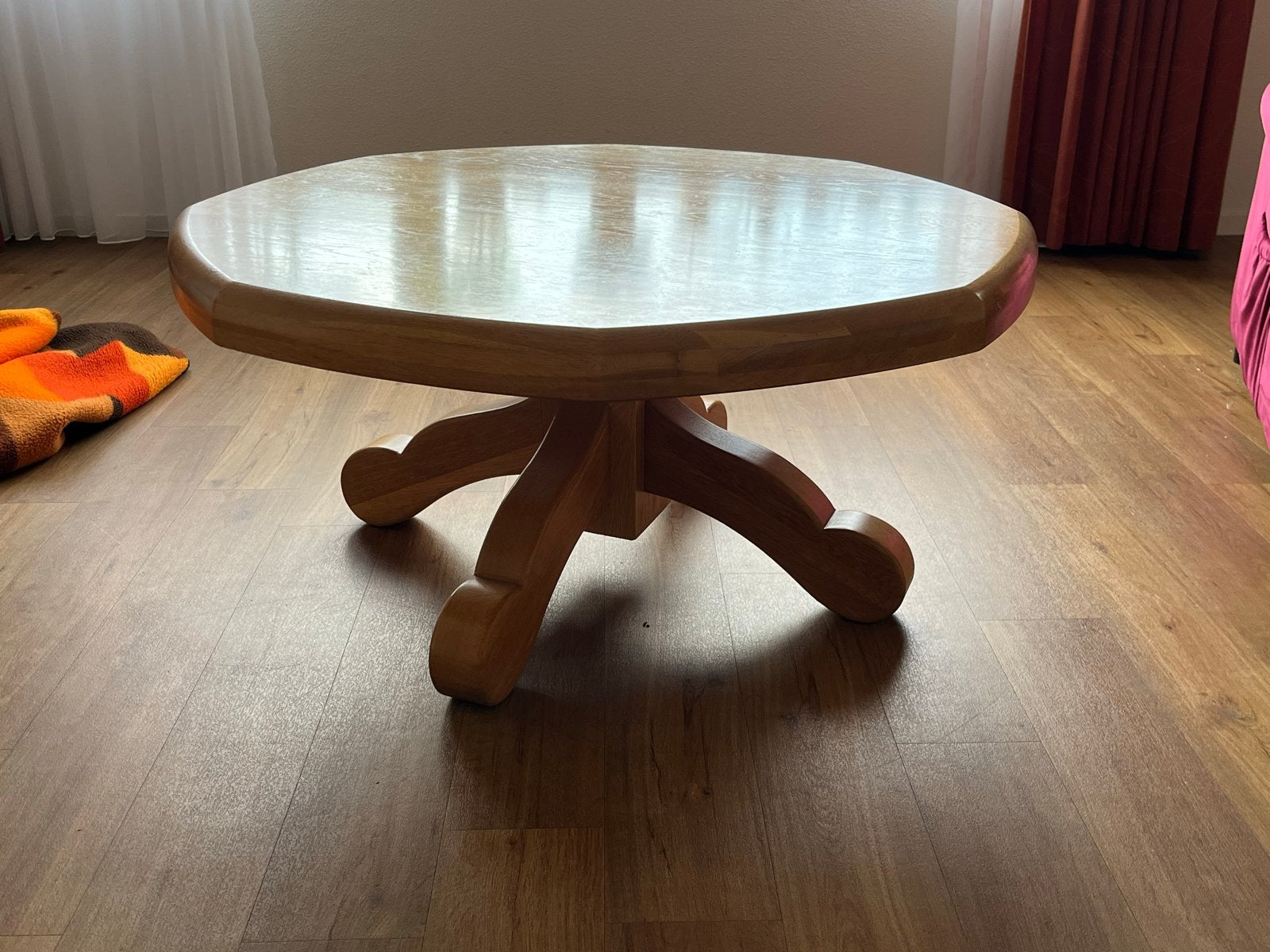 Massief eikenhouten salontafel, Huis en Inrichting, Ophalen, Gebruikt, 100 tot 150 cm, 50 tot 100 cm