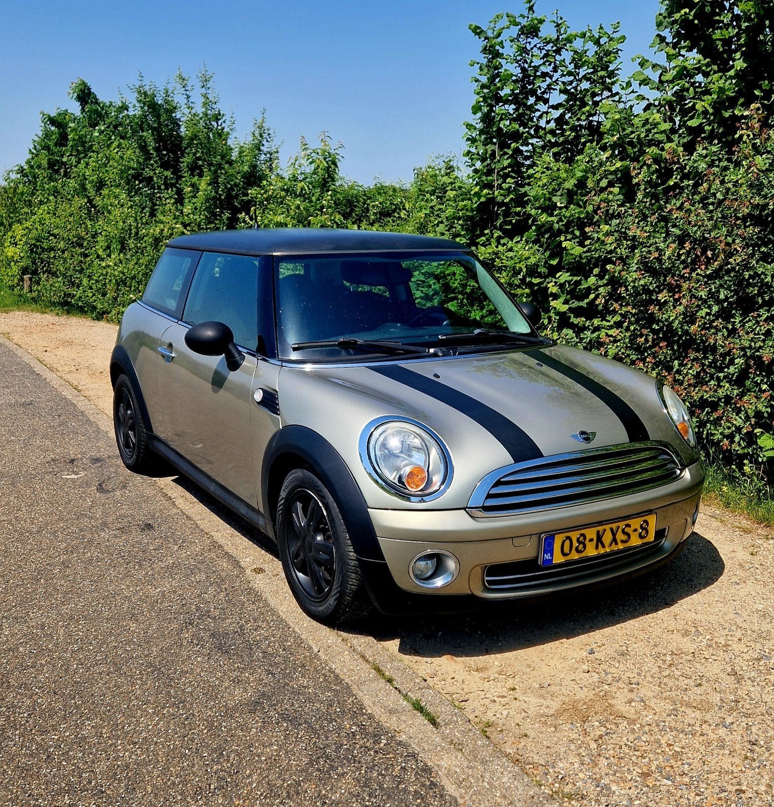 Mini 1.4 16V ONE 2009 Grijs puntgaaf, Voorwielaandrijving, Stof, Zwart, 4 cilinders