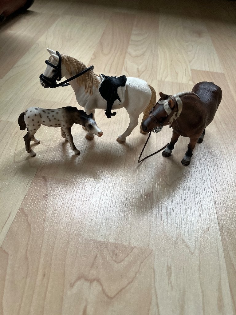 3 paardjes van Schleich, Ophalen of Verzenden, Gebruikt