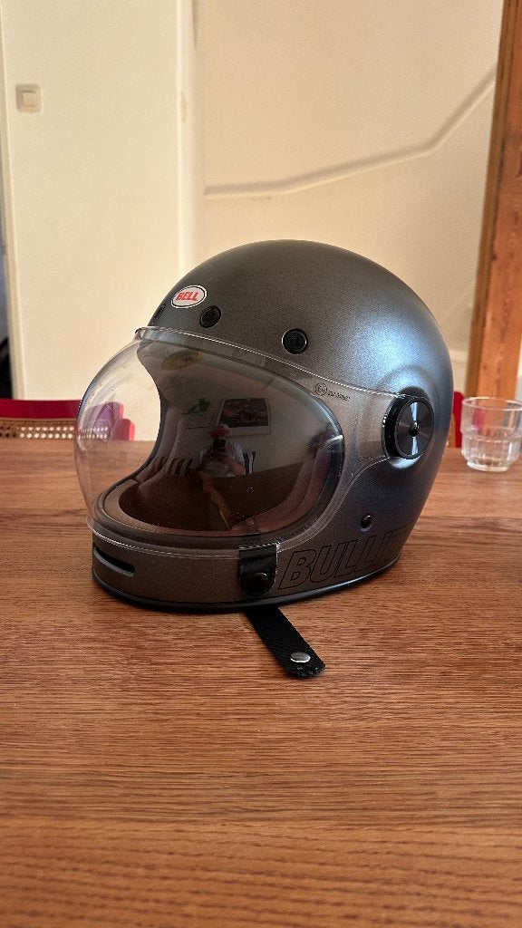 Bell Bullitt Matte Metallic Titanium – maat M + Bubble Visor, Overige merken, M, Dames, Ophalen of Verzenden