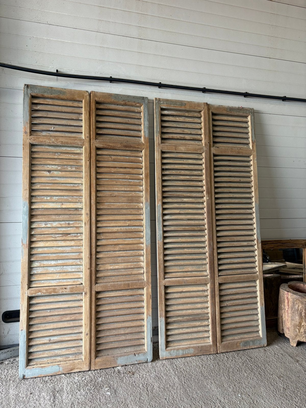 Gave oude grote louvre deuren, Ophalen, Gebruikt, Hout, T