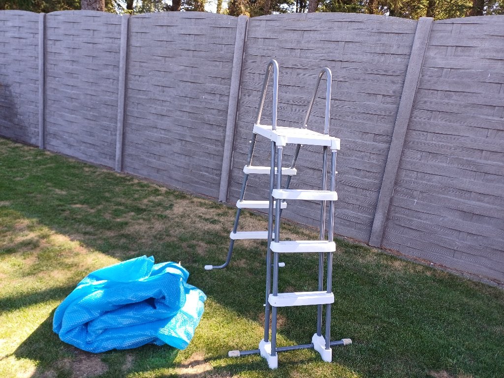 Zwembad ladder 1.32m, Tuin en Terras, Ophalen, Zo goed als nieuw, Ladder