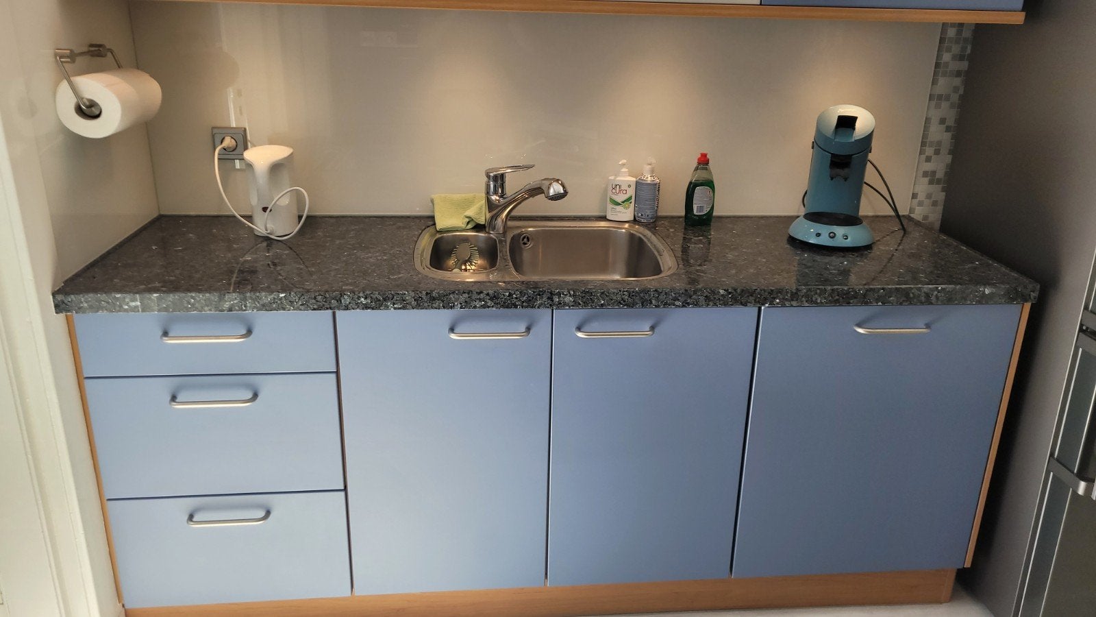 Keuken, Huis en Inrichting, Ophalen, Gebruikt, Blauw, Dubbelwandige keuken