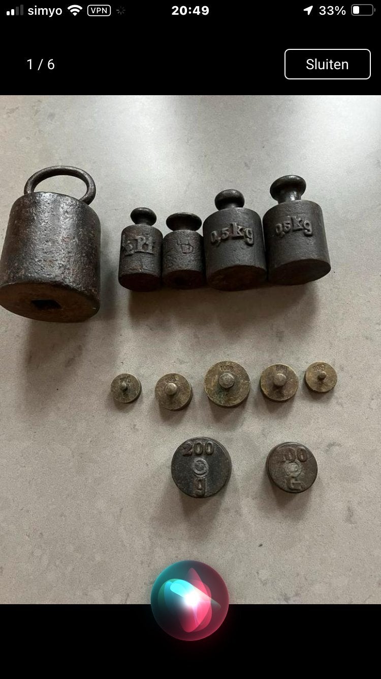 Diverse antieke gewichten zie omschrijving, Antiek en Kunst, Antiek | Gereedschap en Instrumenten, Ophalen of Verzenden