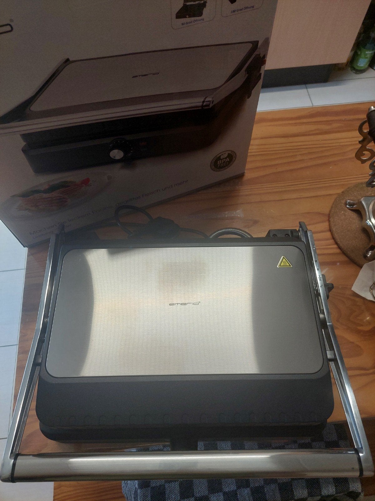 Emerio Multi Grill - Panini, Vlees & Meer (2200W), Witgoed en Apparatuur, Ophalen of Verzenden, Nieuw