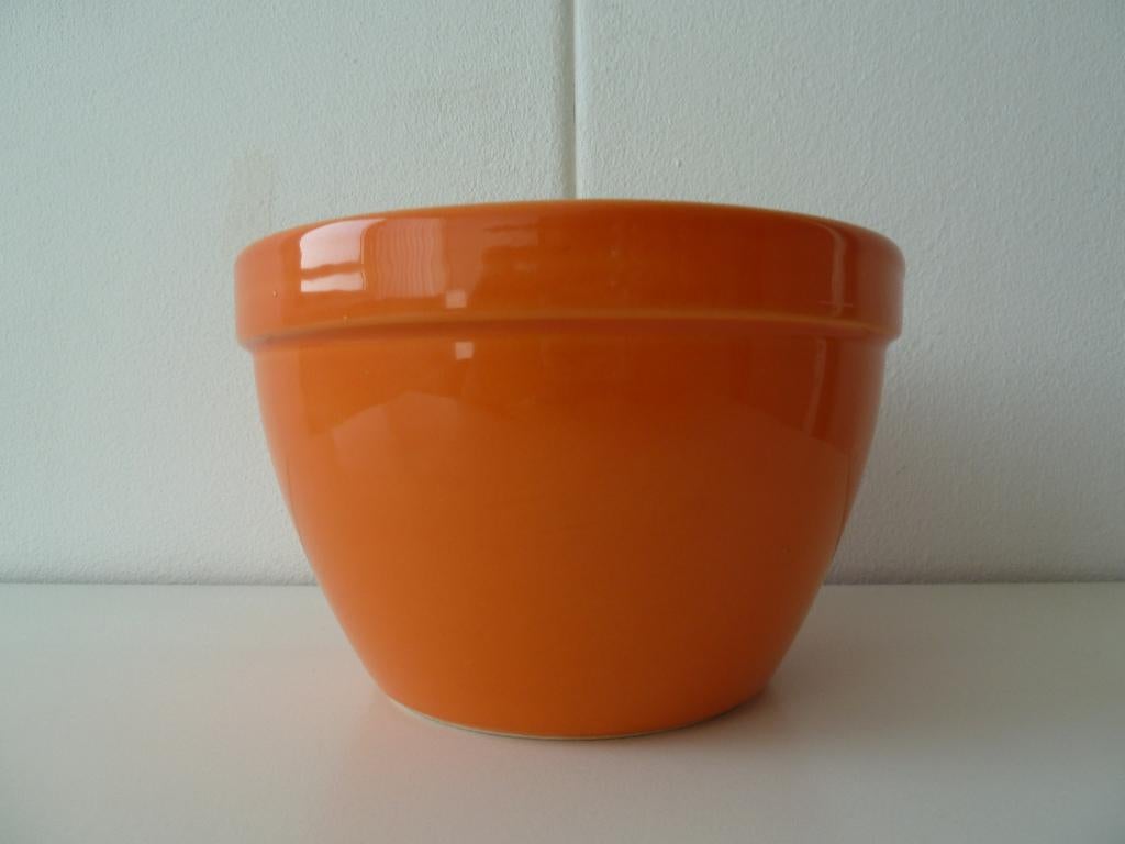 oranje retro bloempot, Ophalen of Verzenden, Huis en Inrichting