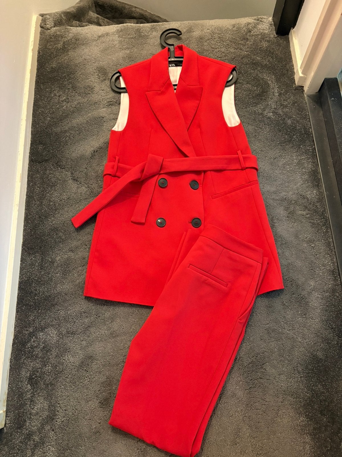 Co ord set zara pak broek en blazer gilet met ceintuur S, Ophalen of Verzenden, Zo goed als nieuw