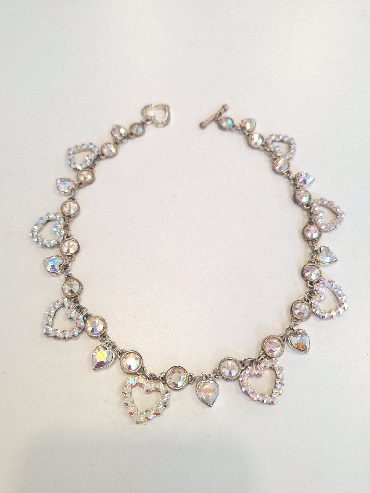 Schitterende ketting van Dolce Luna met hartjes, Ophalen of Verzenden, Zo goed als nieuw, Zilver, Overige materialen