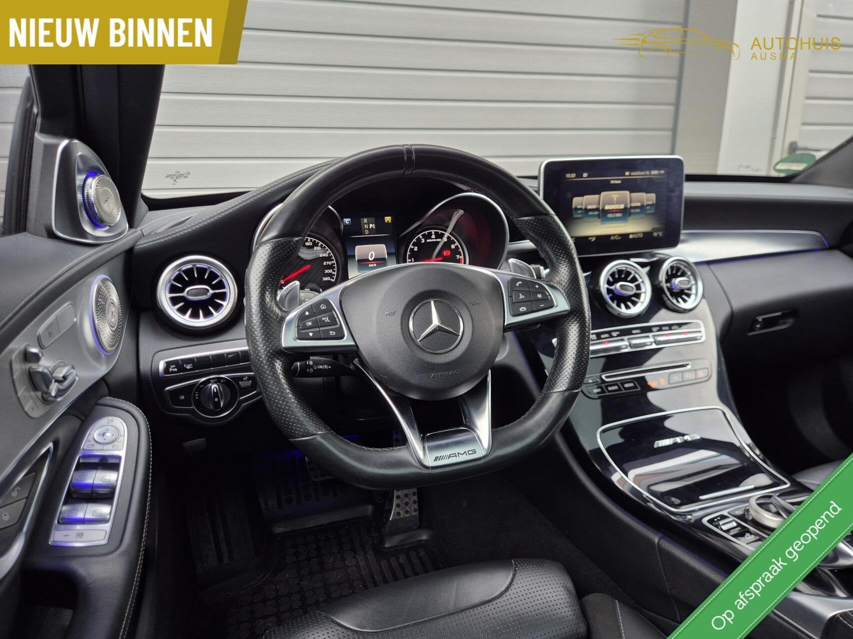 Mercedes-Benz C-klasse Estate AMG 63 Downpipe/Pano/600PK/Bur, Auto's, Automaat, Gebruikt, Met garantie (alle), 600 pk