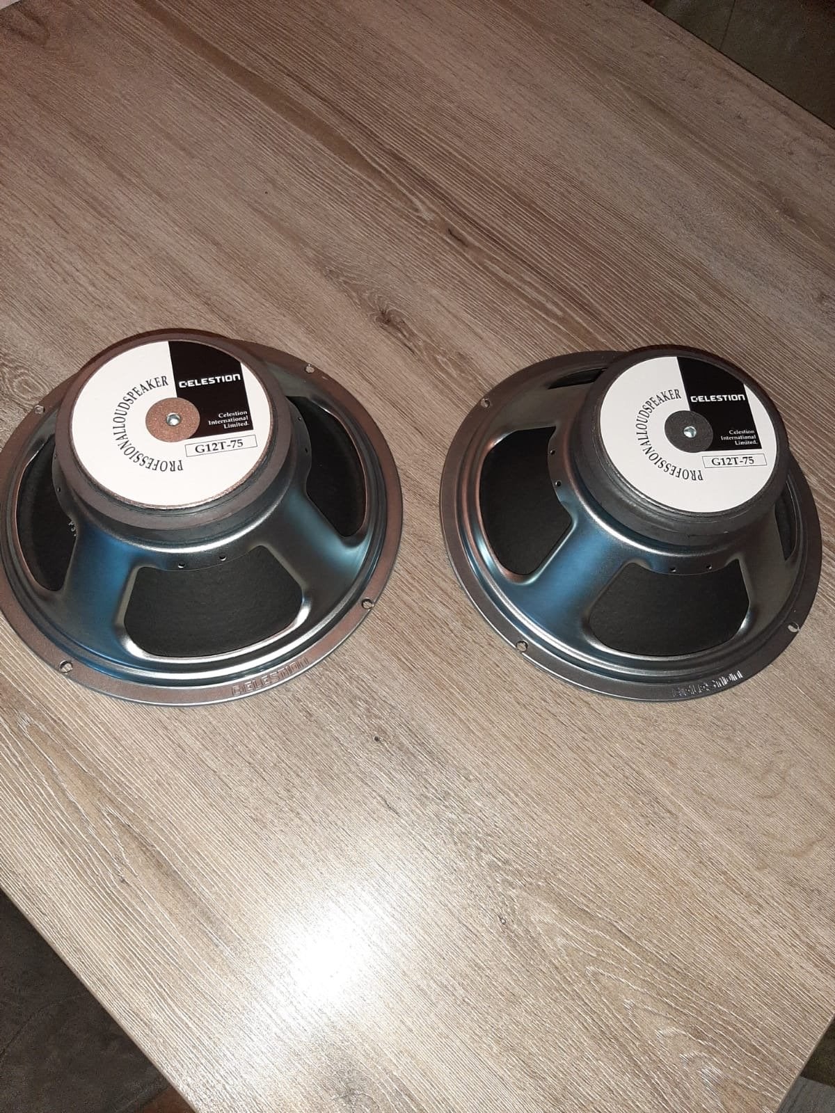 2x Celestion G12 T75 speaker, Gebruikt, Overige typen, 120 watt of meer, Ophalen
