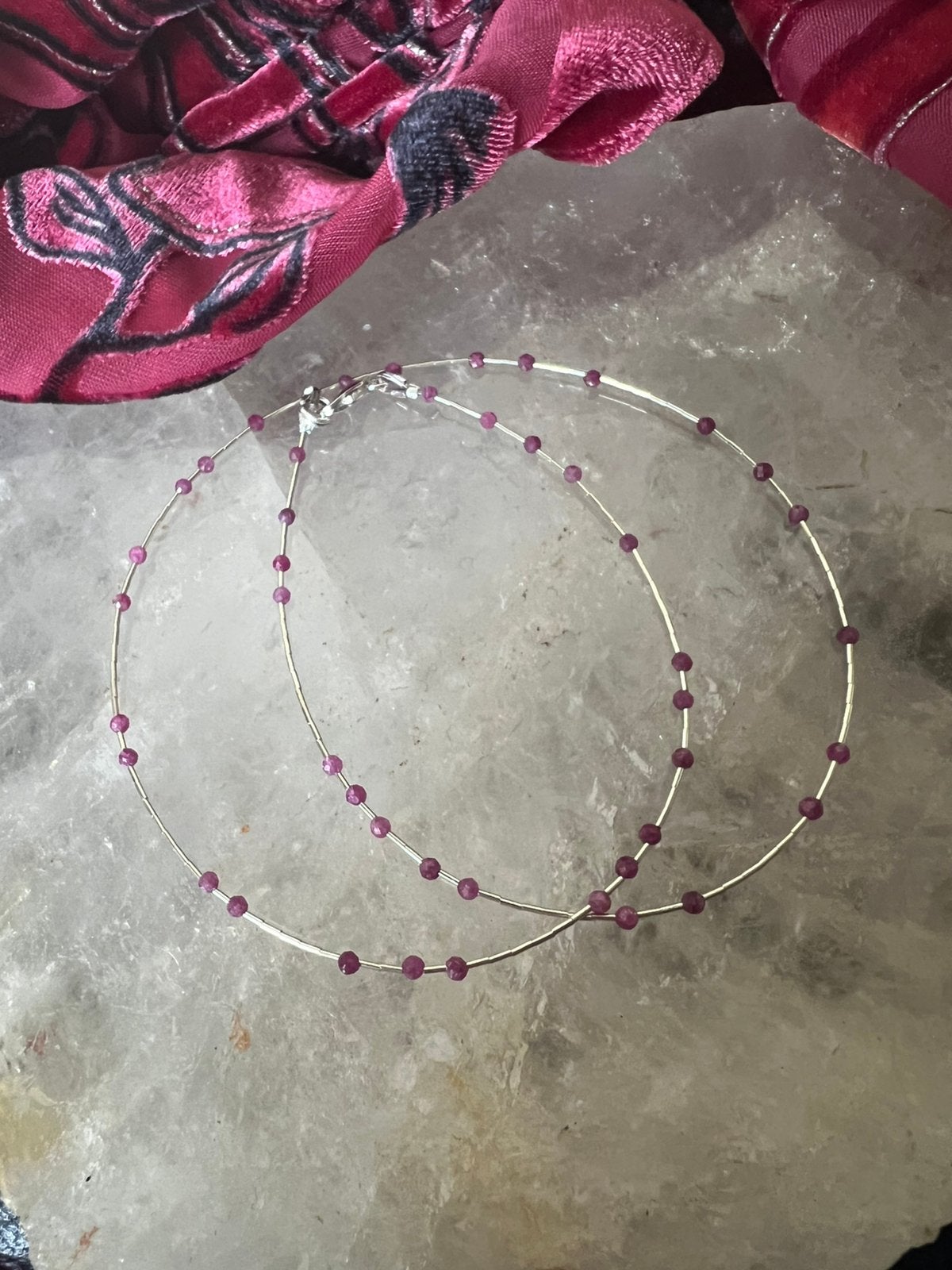 Robijn sterling zilver beschermt geluk liefde magie power, Magnolia11, Nieuw, Ophalen of Verzenden, Rood