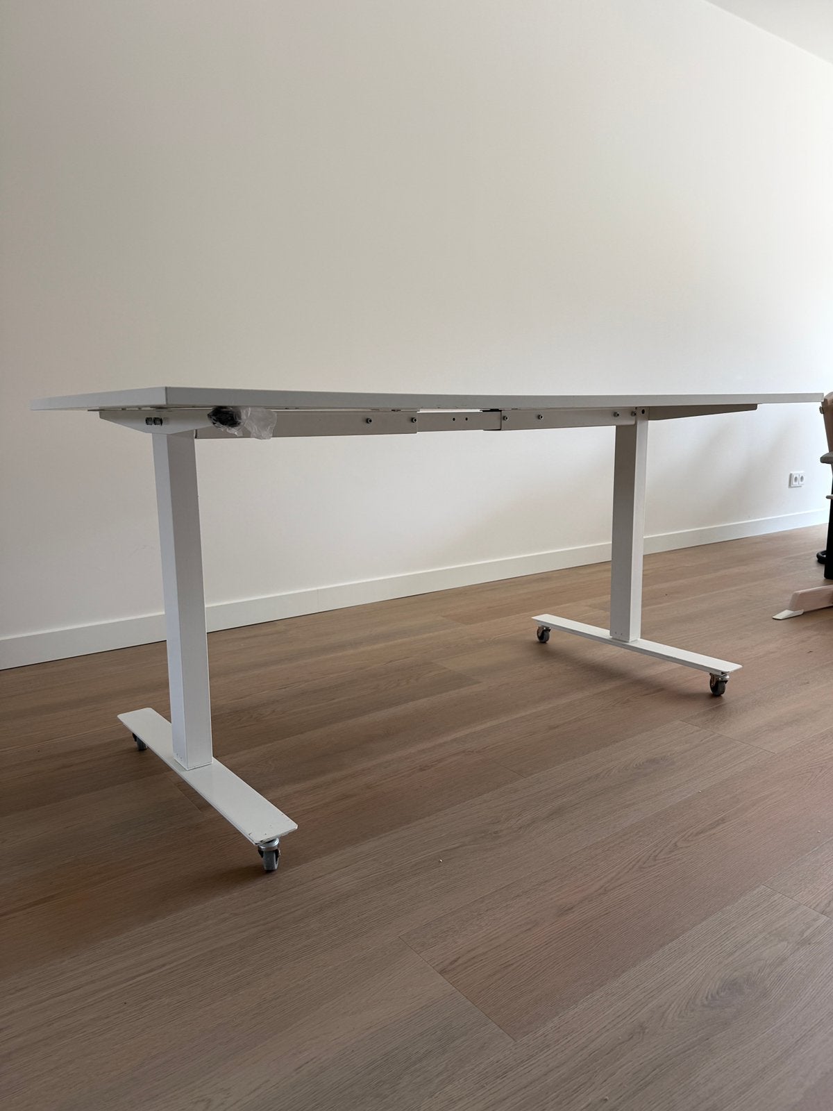 IKEA bureau / werktafel op wielen 160x80 cm | Gebruikt, Huis en Inrichting, Ophalen, Gebruikt, IKEA, Wit