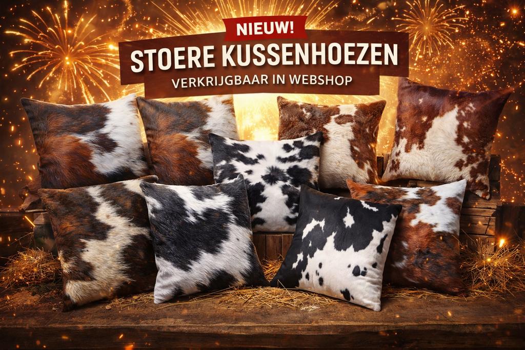 Kussenhoezen met koeienprint 40 x 40 cm, Ophalen of Verzenden, Nieuw, Bruin, Vierkant