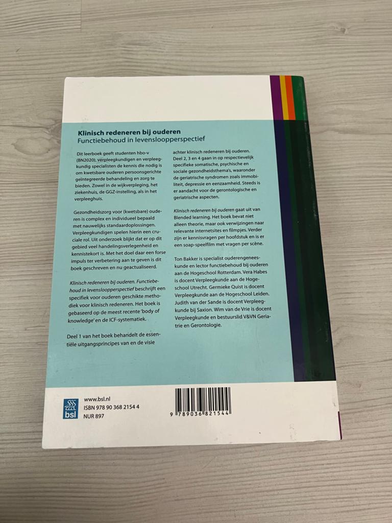 Klinisch redeneren bij ouderen - Functiebehoud, Boeken, Studieboeken en Cursussen, Ophalen, Gamma, Zo goed als nieuw, HBO