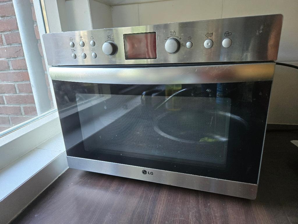 LG MC8088HL combi magnetron-hete lucht oven-grill, Ophalen, Minder dan 45 cm, Gebruikt, Oven met grill