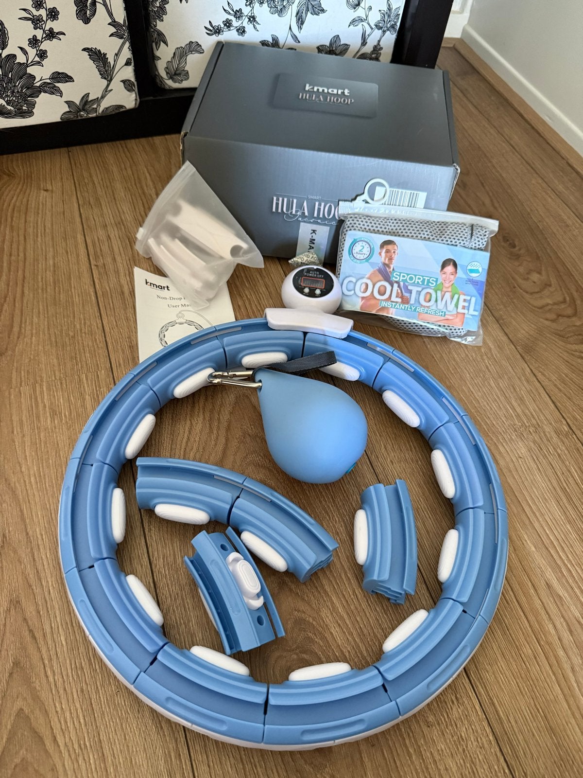 K-Mart Smart Hula Hoop gewicht+teller - Fitness Hoelahoep, Sport en Fitness, Hoelahoeps, Ophalen of Verzenden, Met gewicht, Zo goed als nieuw