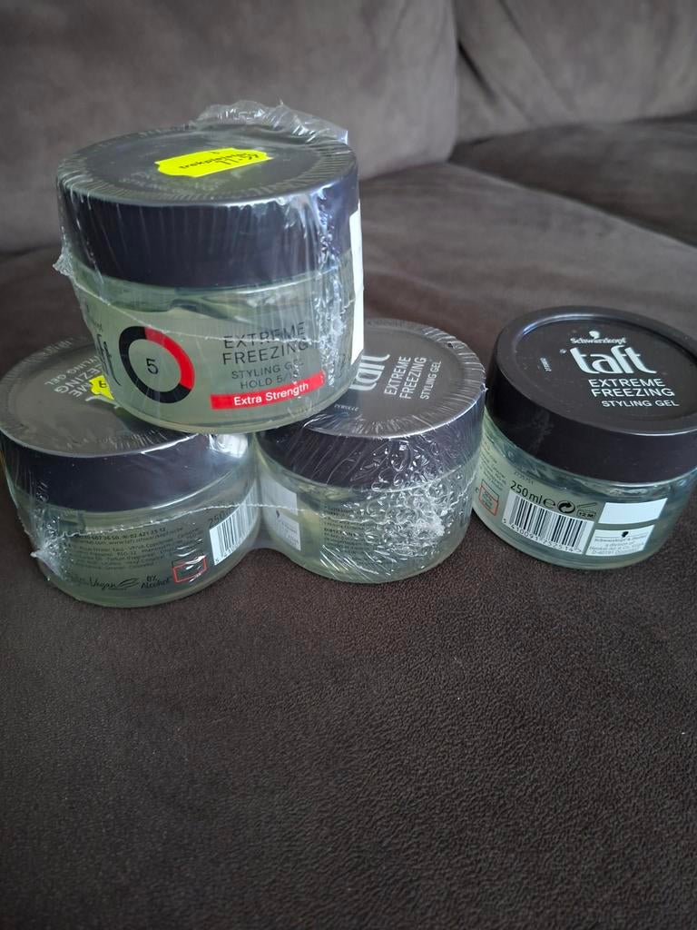 Taft Extreme Freezing Styling Gel - Extra Sterkte (3 stuks), Ophalen of Verzenden, Nieuw, Gel, Wax, Haarlak of Mousse