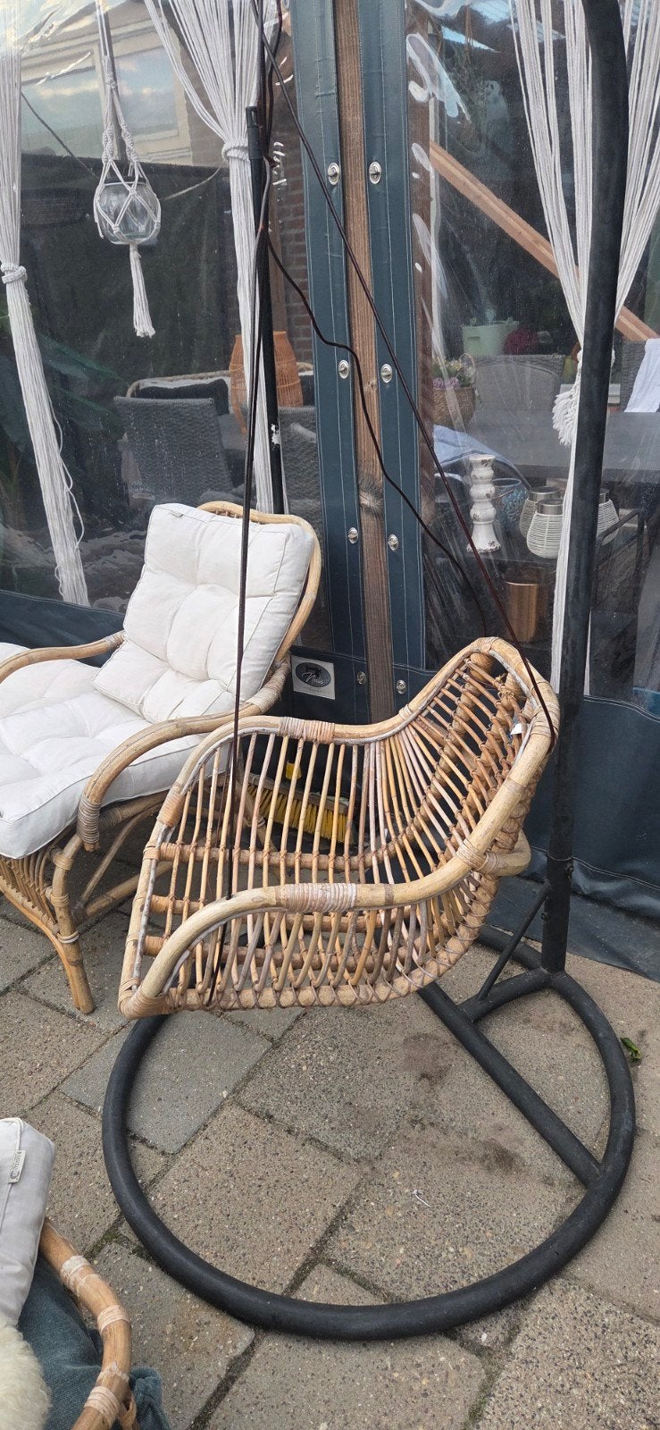 Rotan hangstoel - Zo goed als nieuw, Overige kleuren, Bohemian, Modern, Riet of Rotan, Ophalen of Verzenden