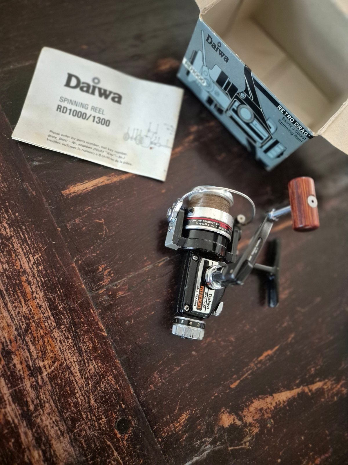 Daiwa RD1000. retro drag., Gebruikt, Molen, Ophalen of Verzenden, Retro drag