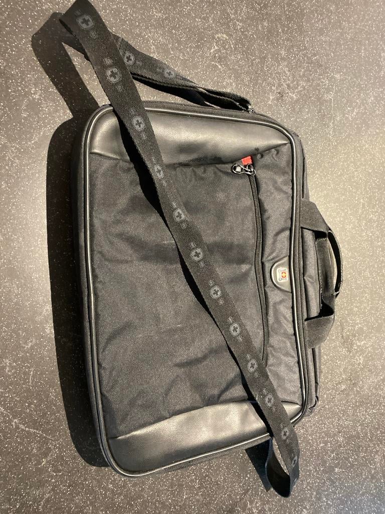 SwissGear laptoptas / schoudertas - Zwart, Ophalen of Verzenden, 15 inch, Gebruikt, Schoudertas