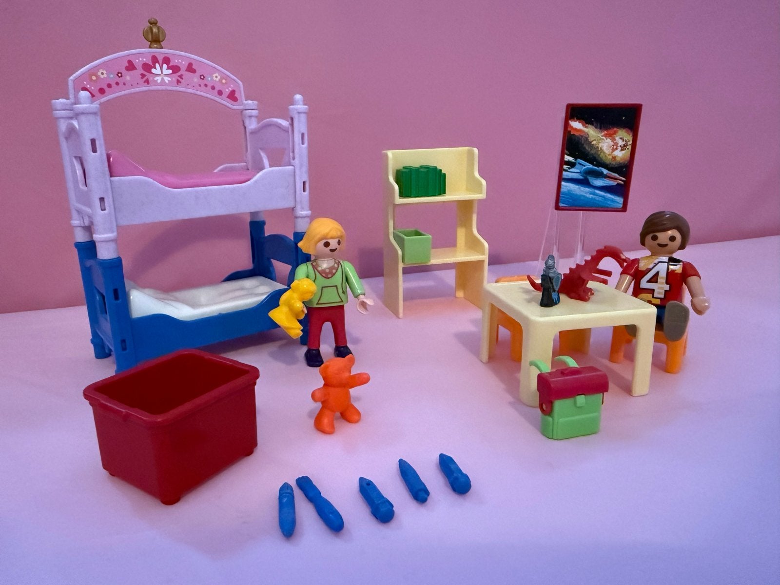 Playmobil Kinderkamer met stapelbed en figuren, Ophalen, Complete set, Overige typen, Zo goed als nieuw
