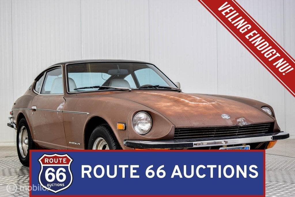 Datsun 240Z | 1973 | Route 66 Auctions, Auto's, Oldtimers, Bedrijf, Te koop, Overige merken, Benzine, Overige carrosserieën, Handgeschakeld