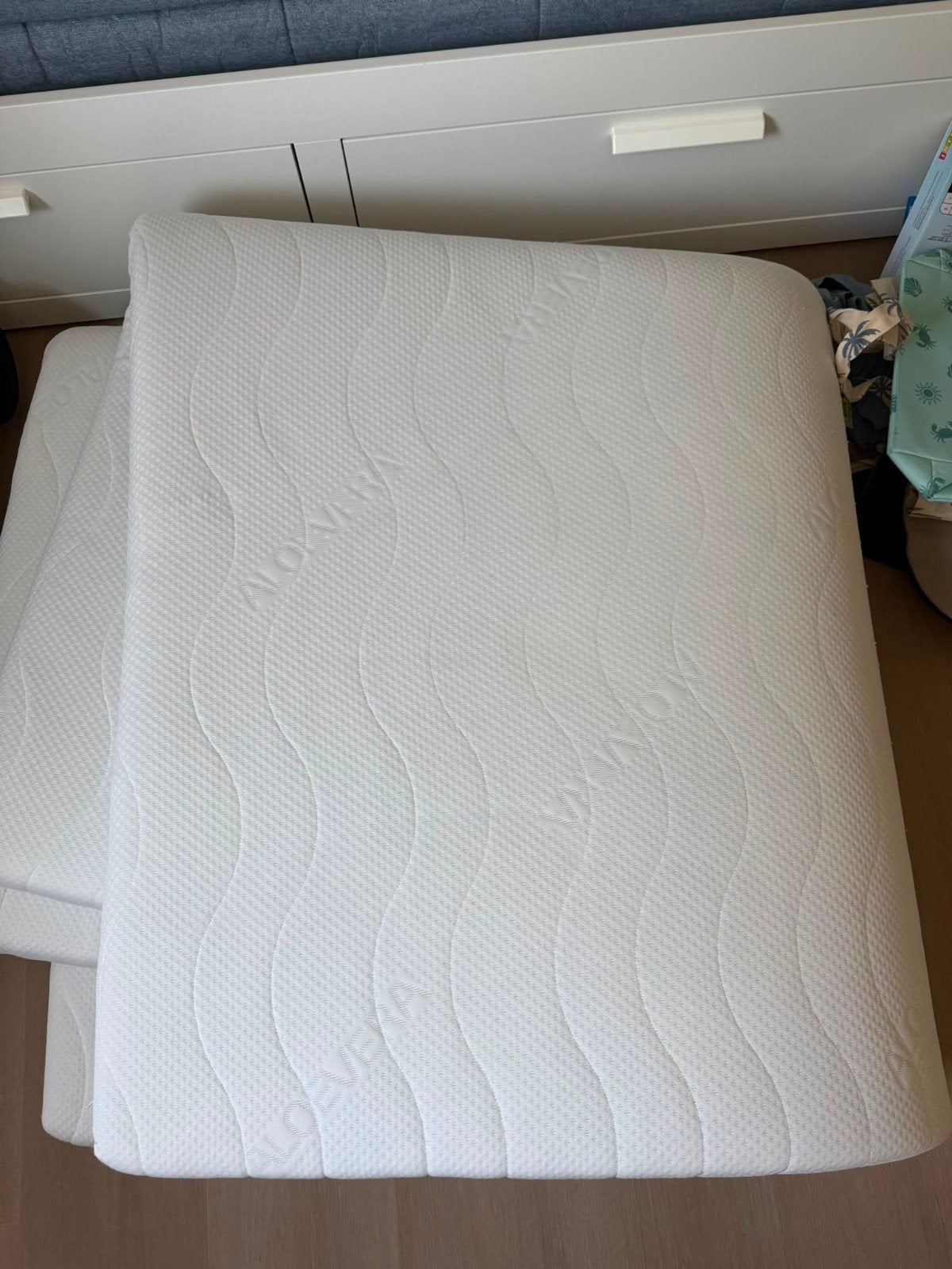 Matras topper 200x200 Aloë Vera 8cm dik, Ophalen, Tweepersoons, Zo goed als nieuw, Overige maten