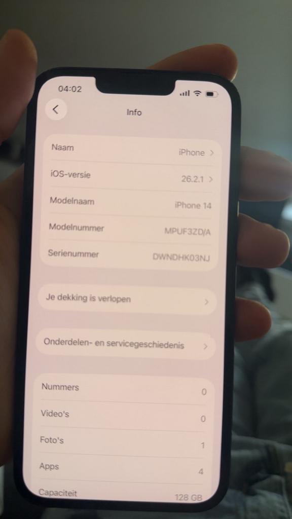 Iphone 14 met een defecte achter camera, Ophalen, 128 GB, Zwart, Zo goed als nieuw