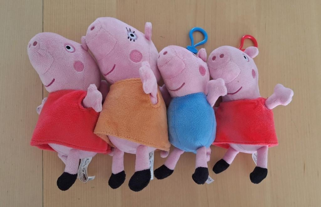 Te koop 5 Peppa Pig Plush Clip-On Coin Purses (portemonnees), Kinderen en Baby's, Overige merken, Overige typen, Roze, Klein (minder dan 20 cm)