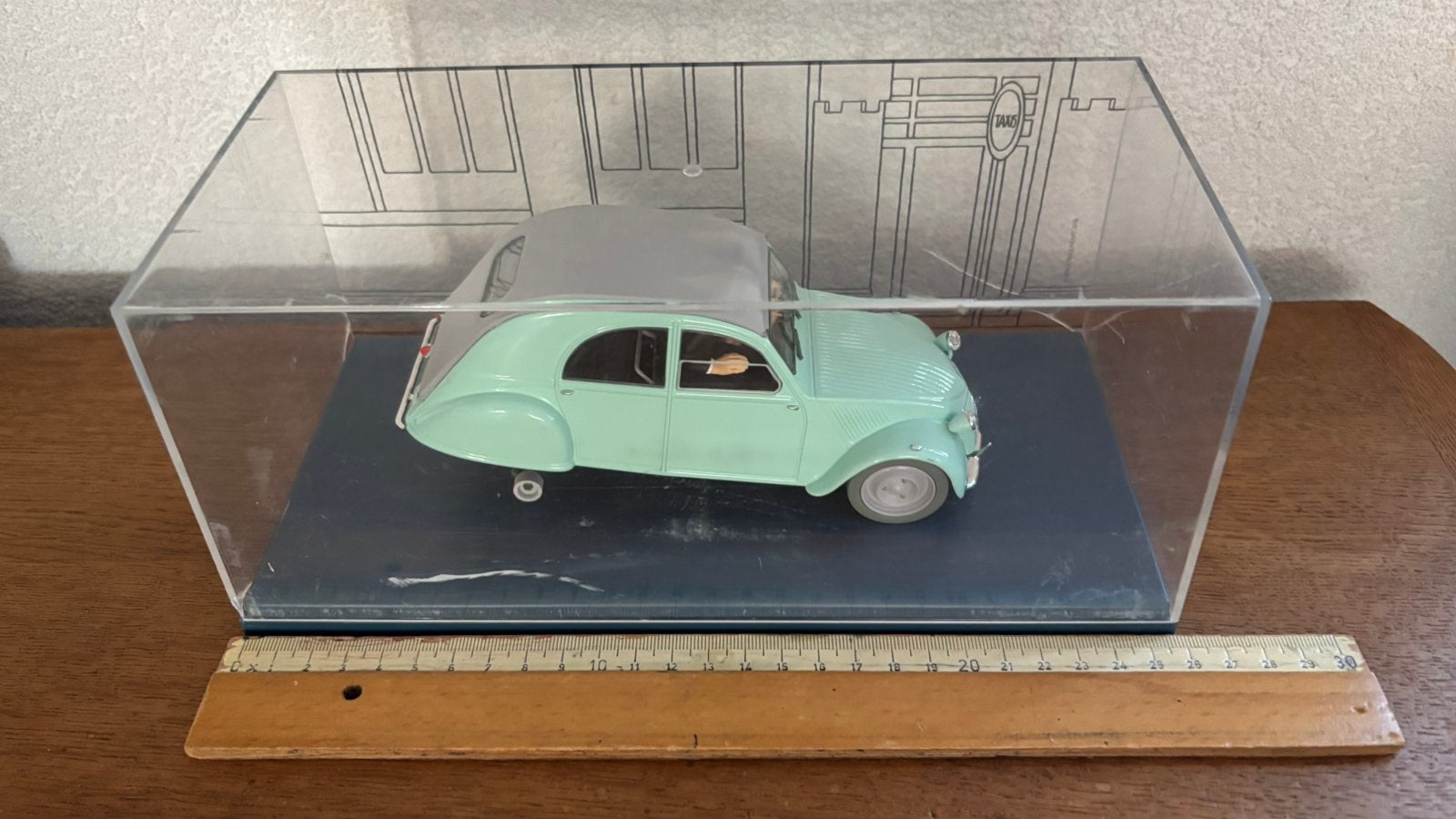 Kuifje auto schaalmodel 1:24 de Citroën 2CV, Ophalen of Verzenden, Zo goed als nieuw, Overige merken