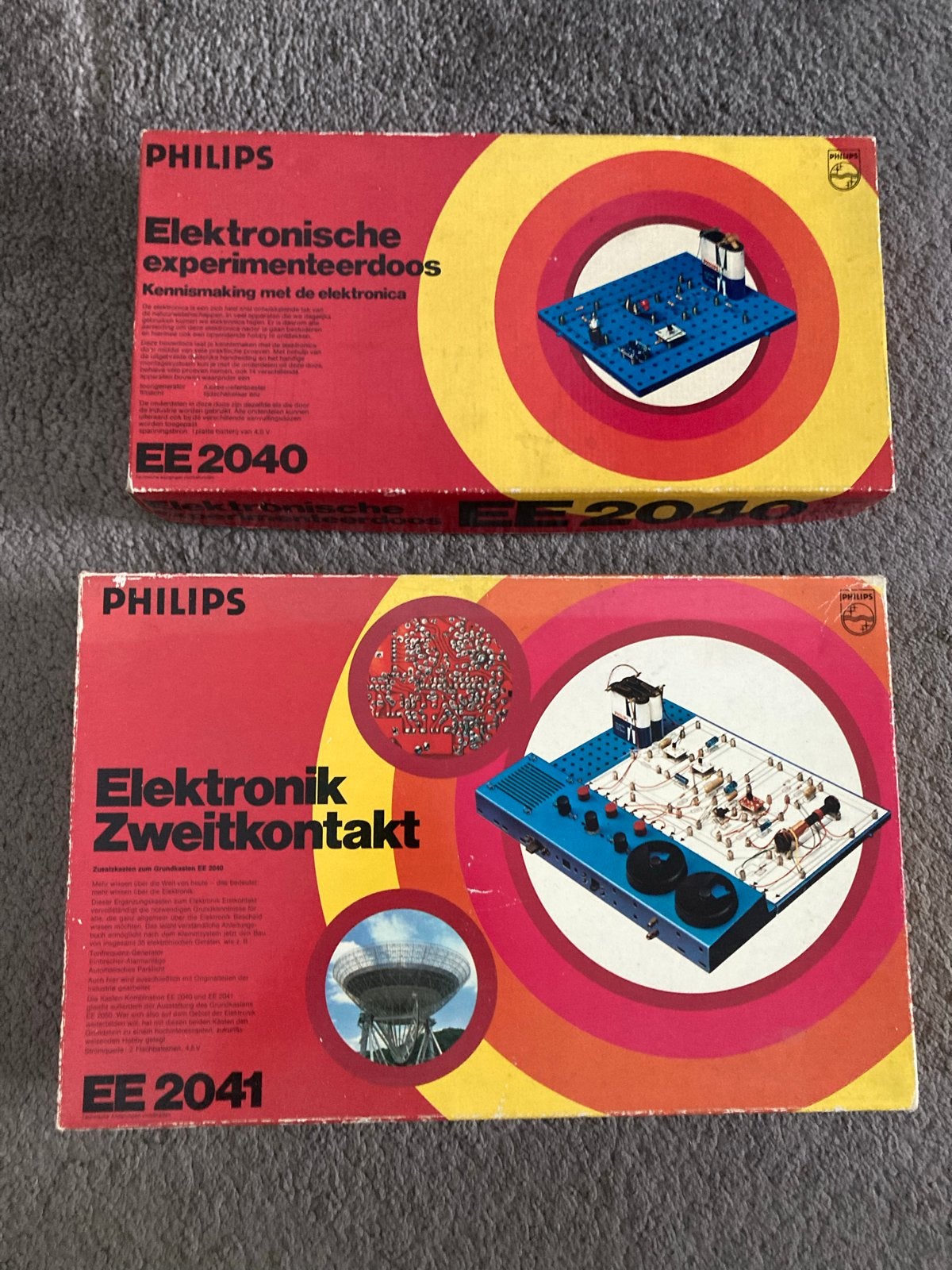 Philips Elektronische Experimenteerdozen EE2040 & EE2041, Ophalen, Gebruikt