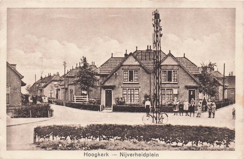 702-417-001 Hoogkerk Nijverheidplein, Verzamelen, Ansichtkaarten | Nederland, Verzenden, Voor 1920, Groningen