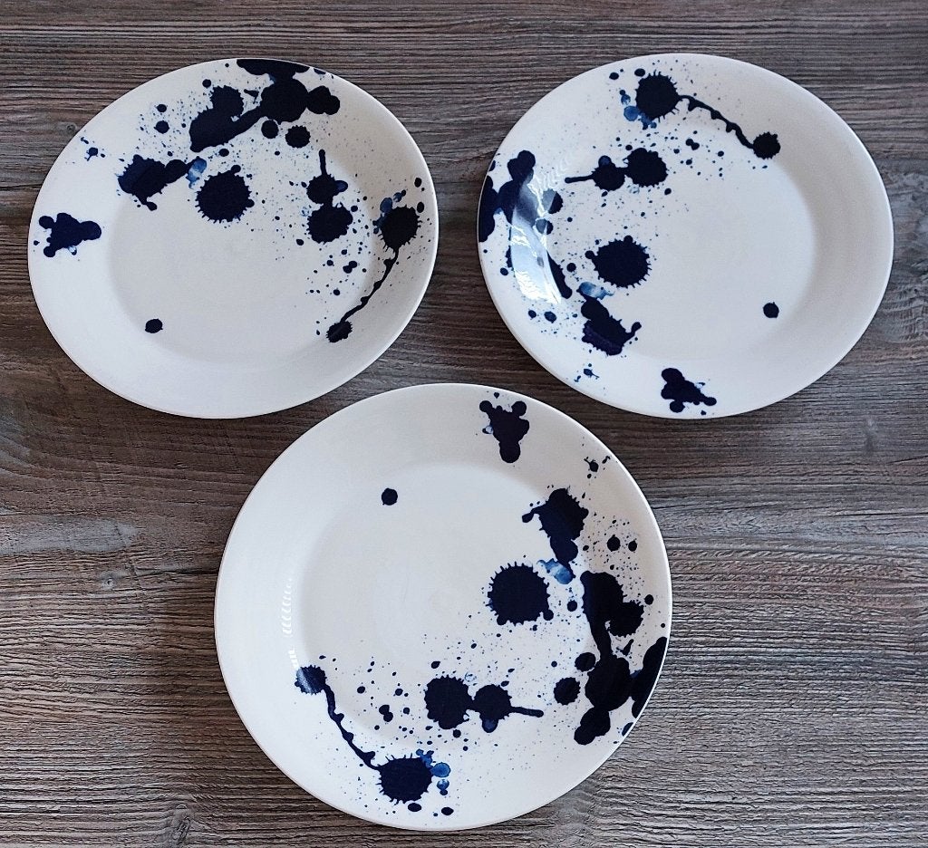 Royal Doulton Pacific 8 ontbijtborden 23 cm, Ophalen, Zo goed als nieuw, Bord(en), Modern