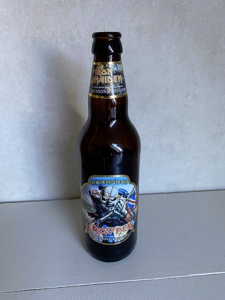 Iron Maiden Trooper Beer - Fles van 500 ML, Ophalen of Verzenden, Zo goed als nieuw, Gebruiksvoorwerp