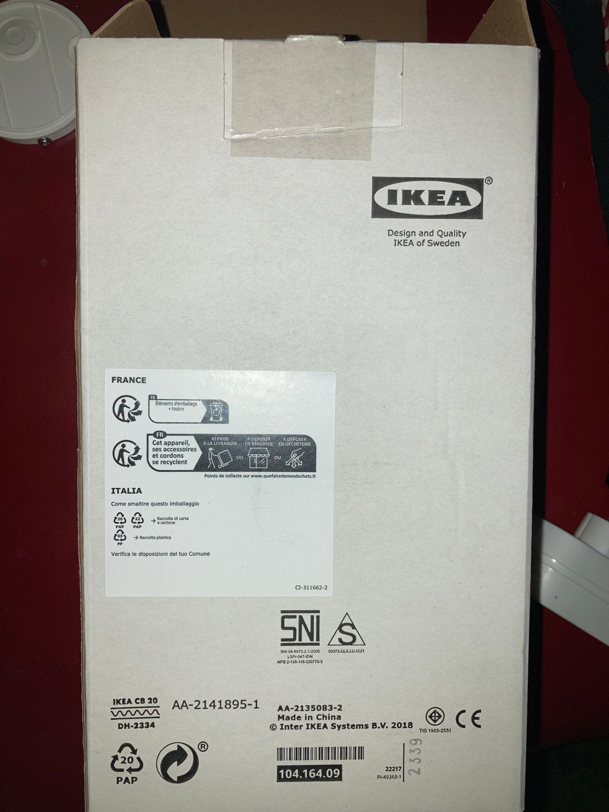 Nieuwe IKEA FRIHULT lamp - E14 fitting, IP44, Metaal, Wit, E14 (klein), Nieuw