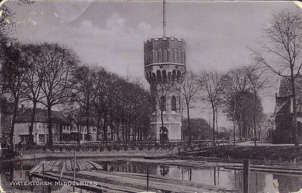 Middelburg Watertoren met omgeving 1906, Verzenden, Voor 1920, Gelopen, Zeeland