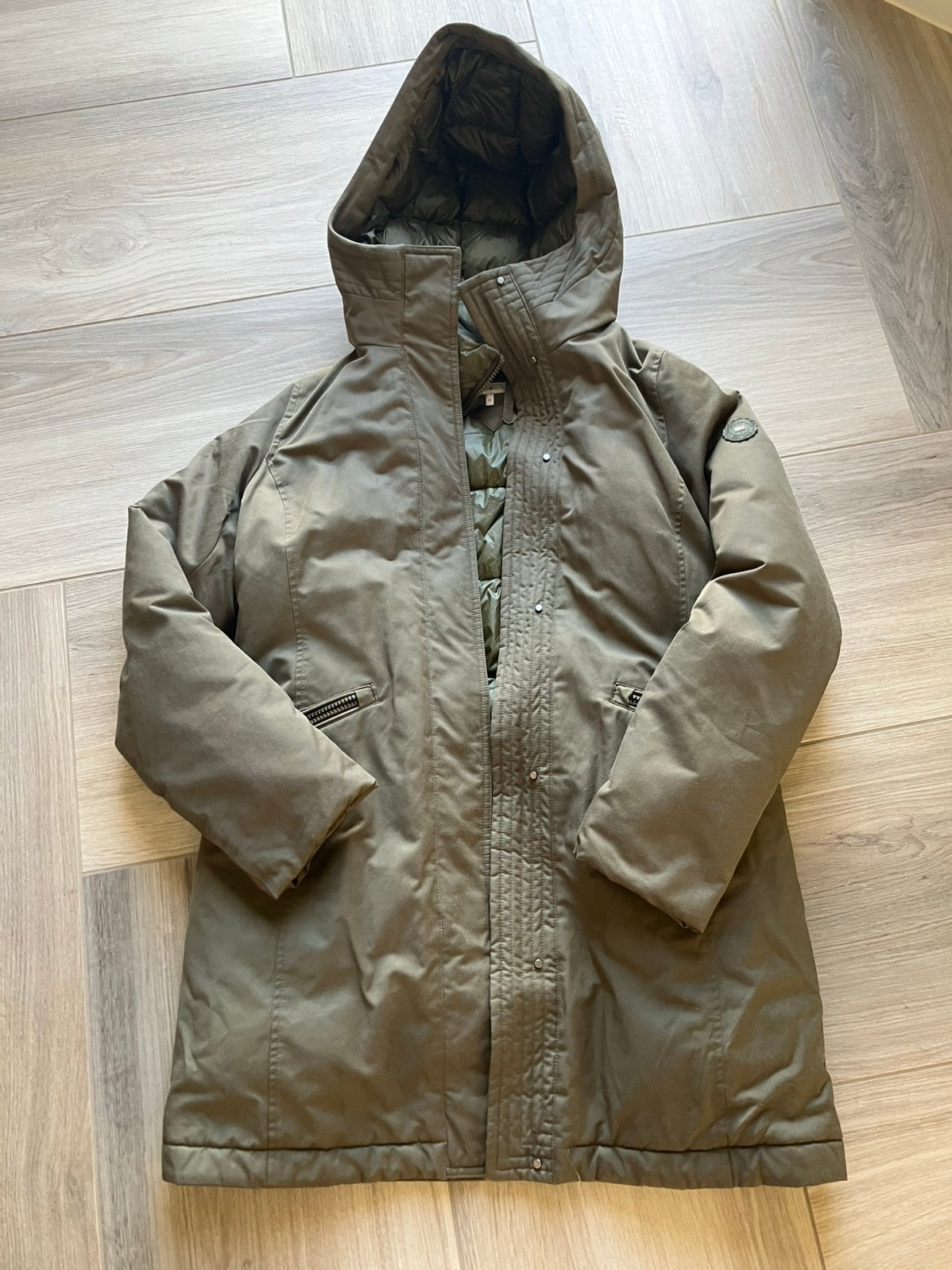 Winterjas Tommy Hilfiger (dames) mt XS/S, Ophalen, Gedragen, Maat 36 (S), Groen