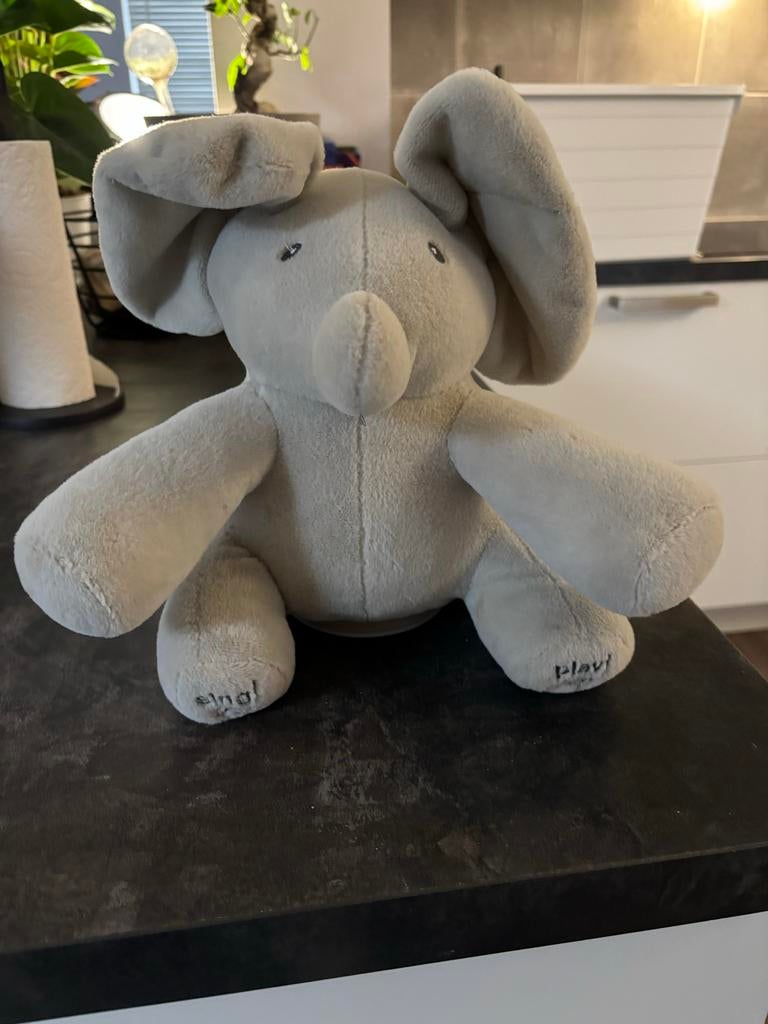 Baby Gund Flappy de Olifant Kiekeboe Knuffel, Ophalen, Gebruikt, Overige merken, Met geluid