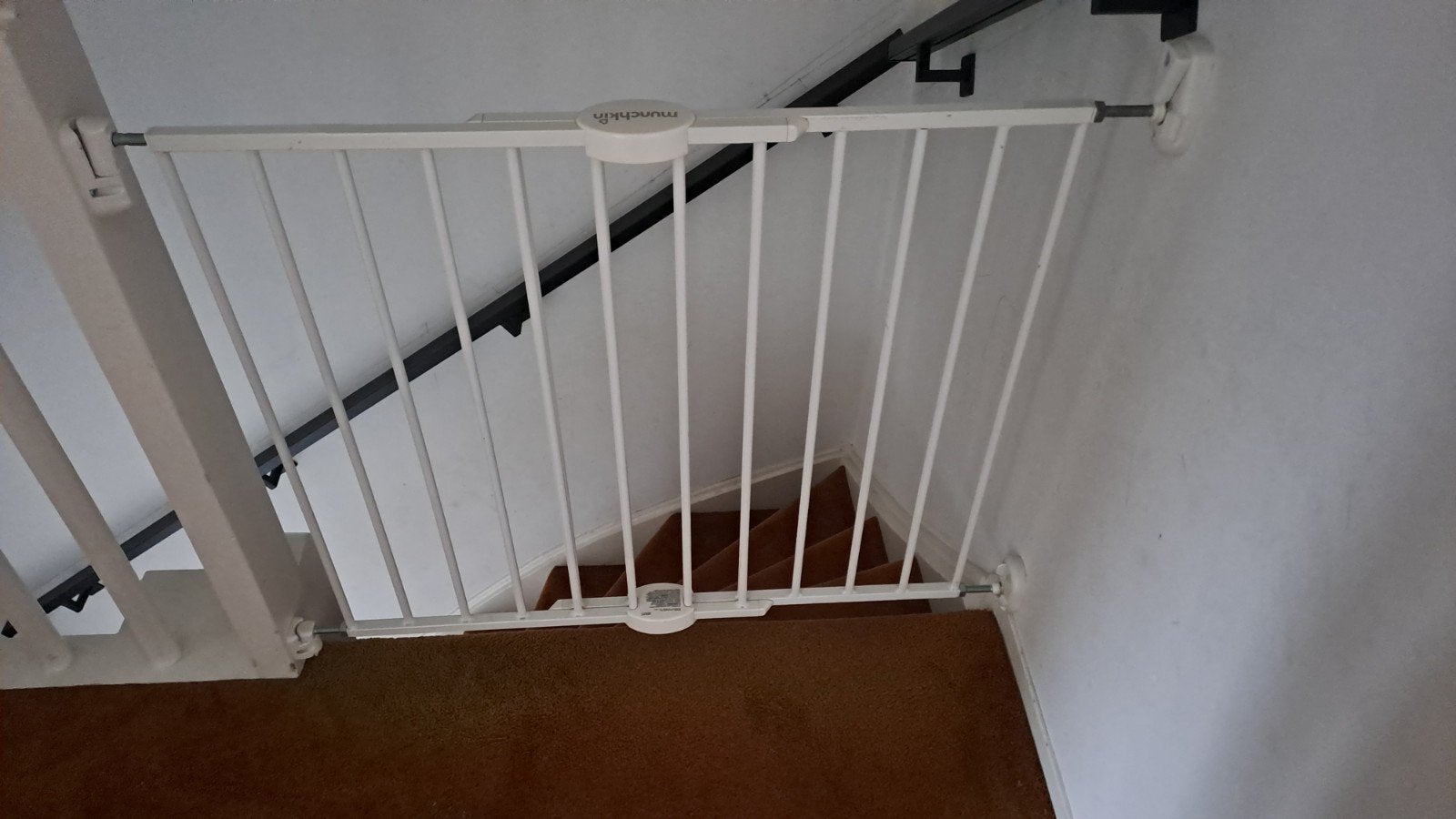 Traphekje Munchkin, wit, verstelbaar, Ophalen, Overige materialen, Gebruikt, 100 tot 115 cm