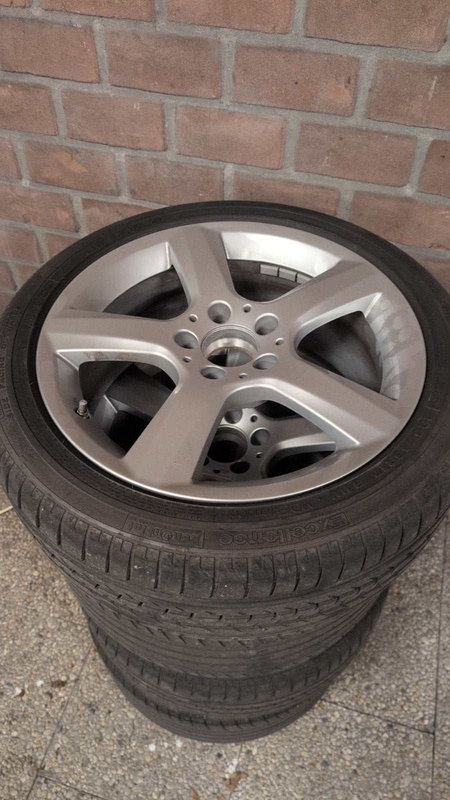 Originele Mercedes velgen met banden (versch. breedtes), Auto-onderdelen, Ophalen, Gebruikt, Banden en Velgen, 17 inch