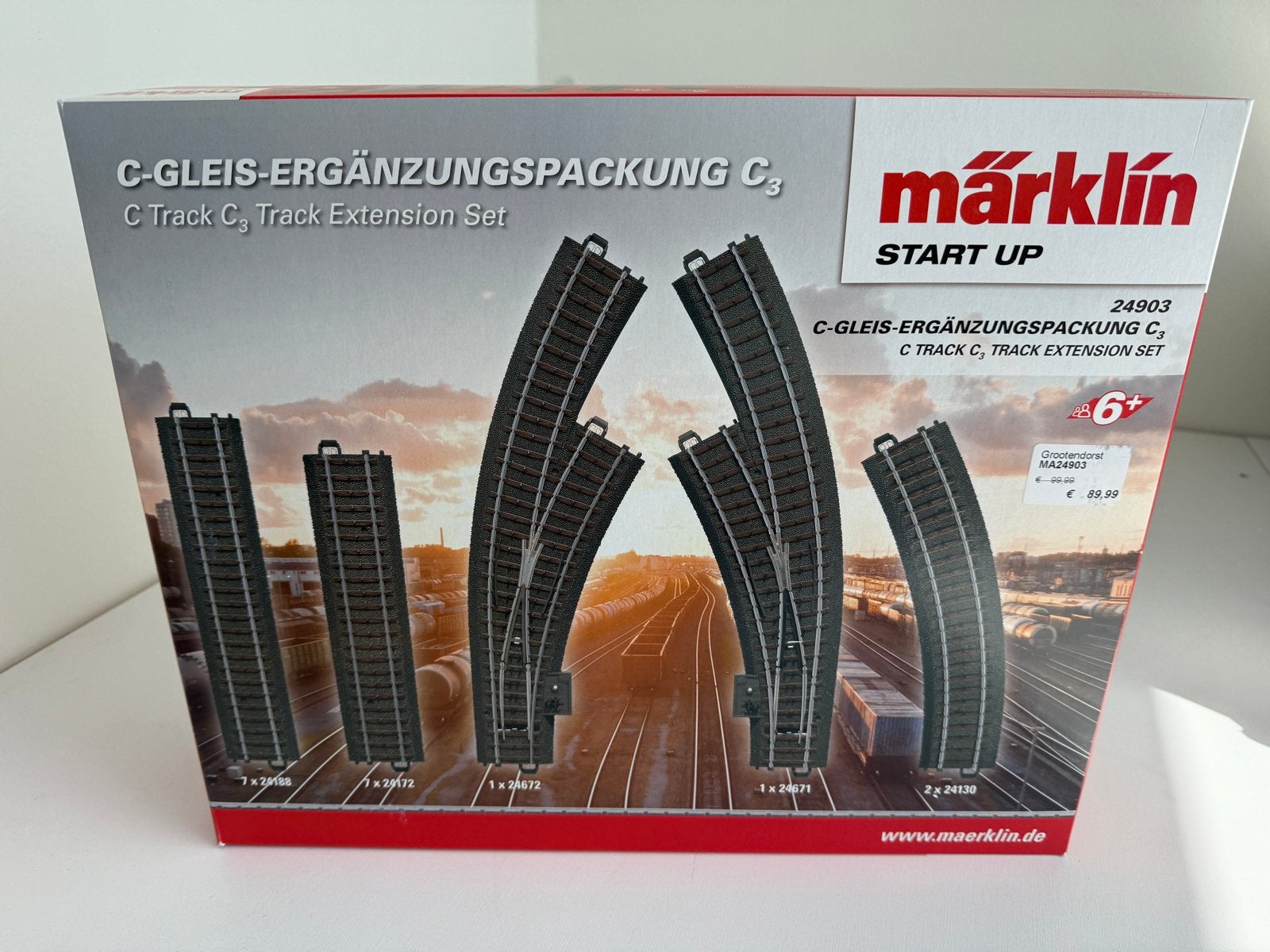 Märklin C-rail uitbreidingsset C3 en Startset BR 24 Z.G.A.N, Wisselstroom, Treinset, Nieuw, Ophalen of Verzenden