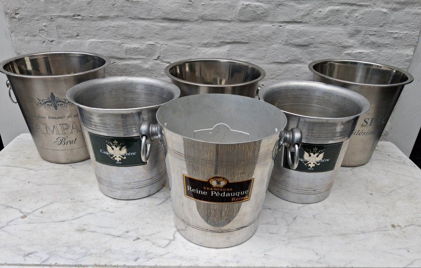 Vintage Franse Champagnekoeler (6x prijs per stuk), Overige typen, Ophalen of Verzenden, Gebruikt, Metaal