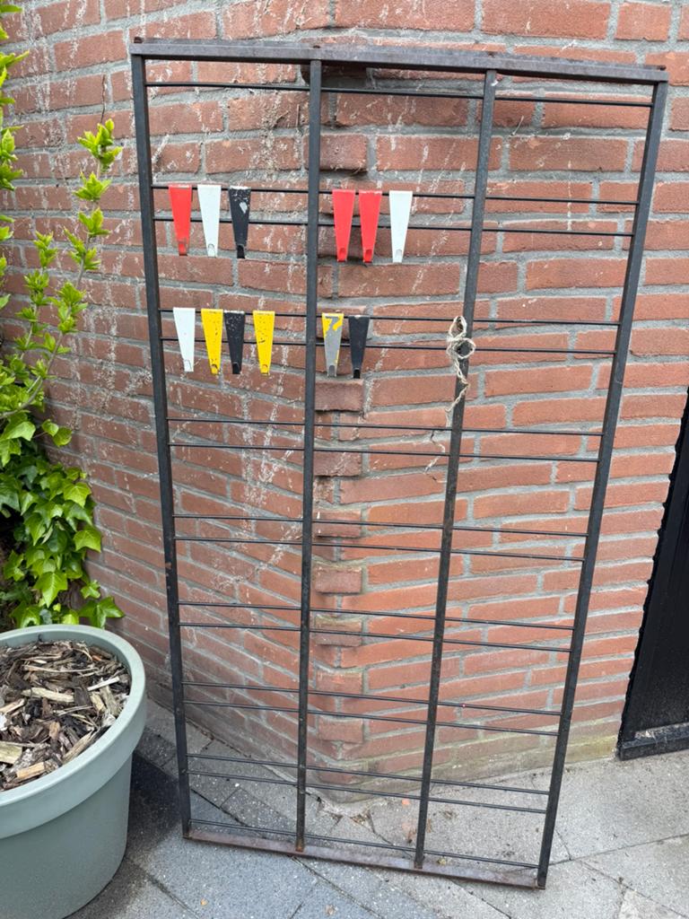 Toonladder kapstok, Ophalen, Gebruikt, Hout, Vogelkooi