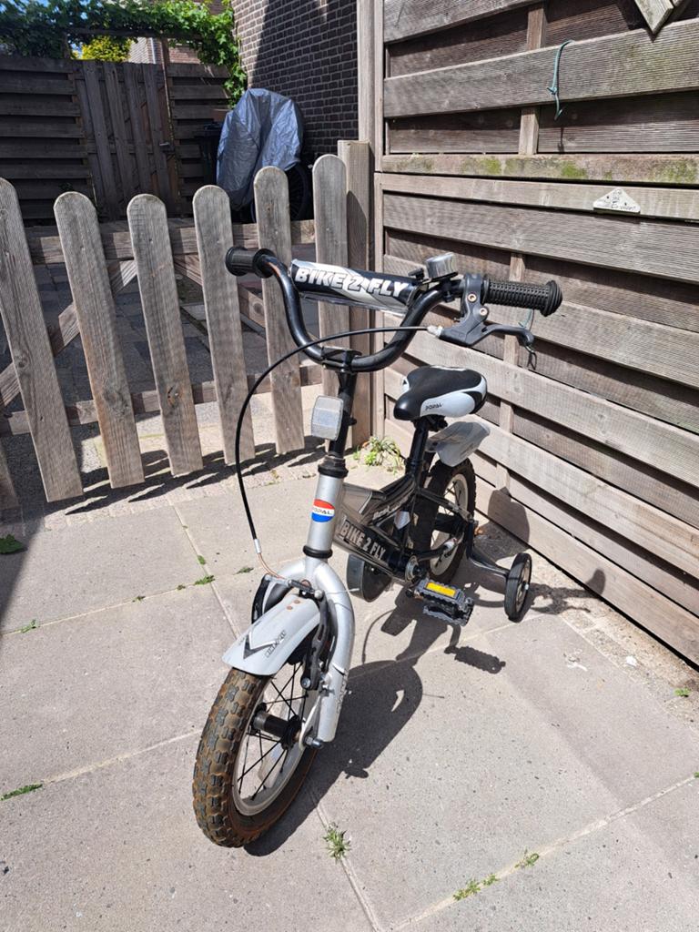 Kinderfiets Bike 2 Fly met zijwieltjes, Ophalen of Verzenden