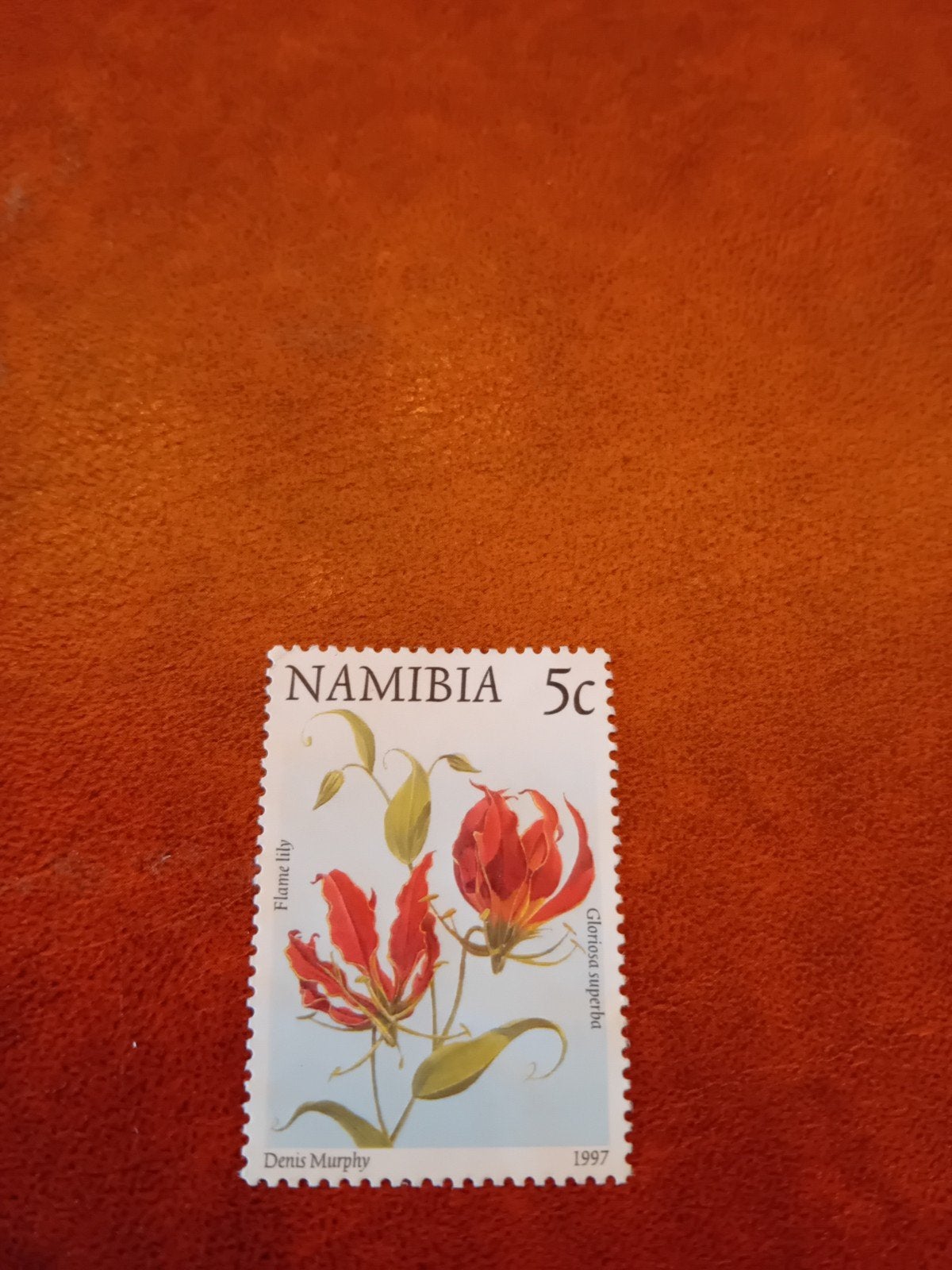 Postzegel Namibië 1997 - Gloriosa Superba (Flame Lily), Ophalen of Verzenden, Gestempeld