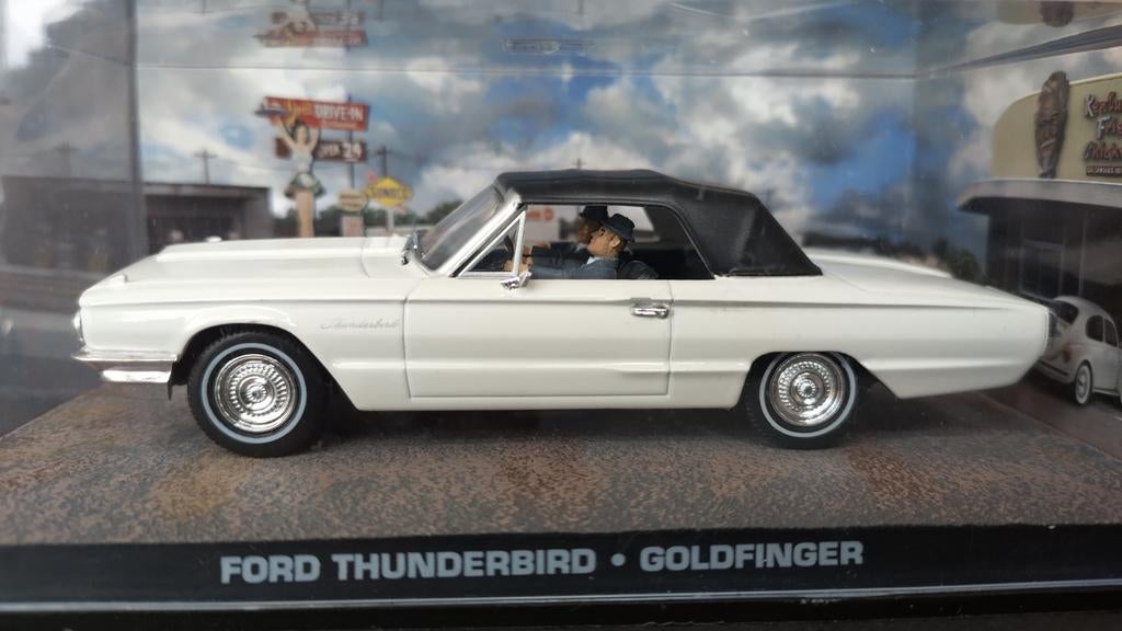 Ford Thunderbird 007 Goldfinger 1:43 James Bond Pol, Hobby en Vrije tijd, Modelauto's | 1:43, Overige merken, Auto, Verzenden